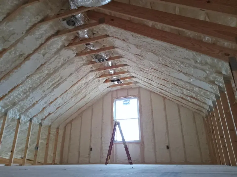 Spray foam roofing application for Crawl Space Insulation project in Apex